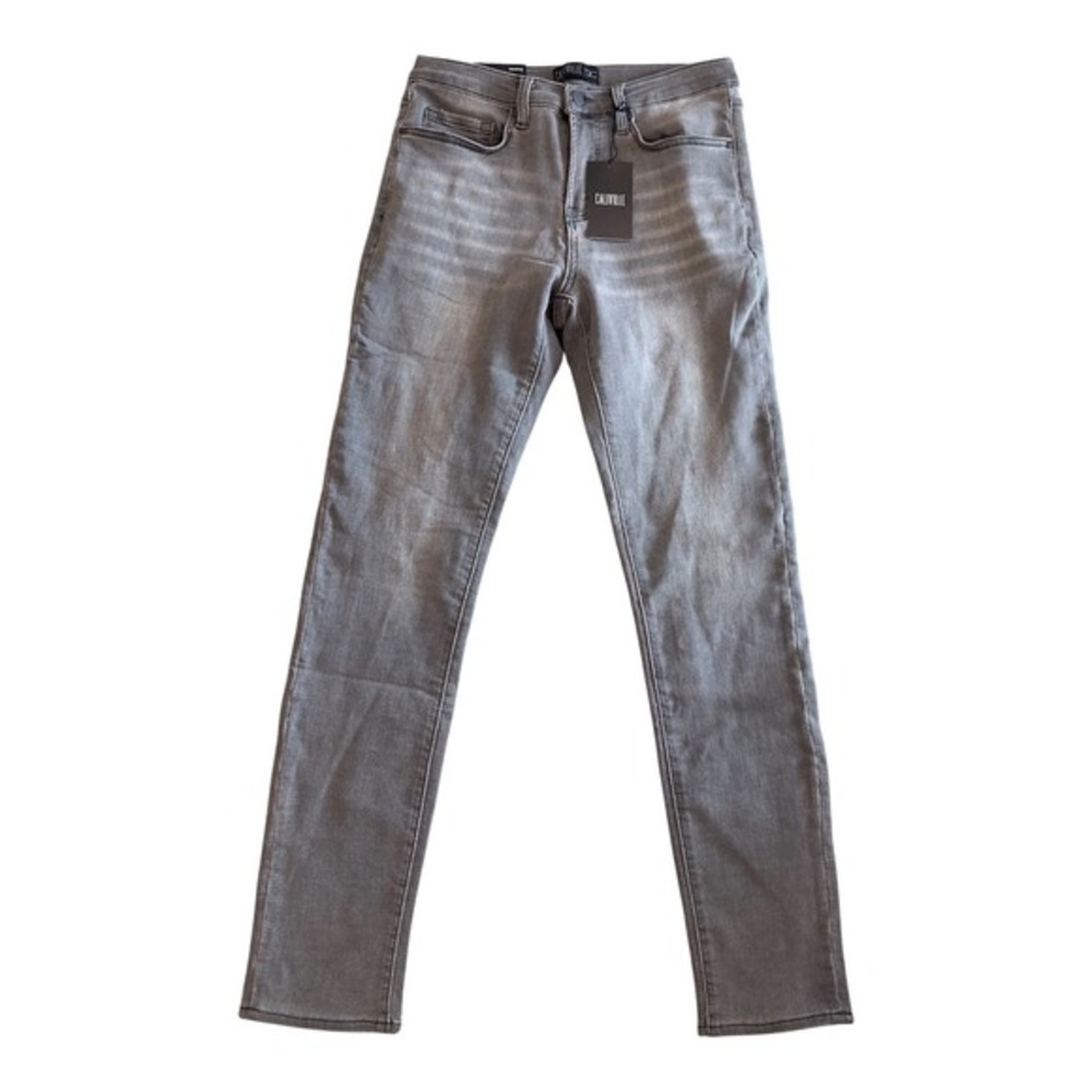Caliville Womens Slim Fit Grey Wash Stretch Denim Jeans‎ Size Small NWT